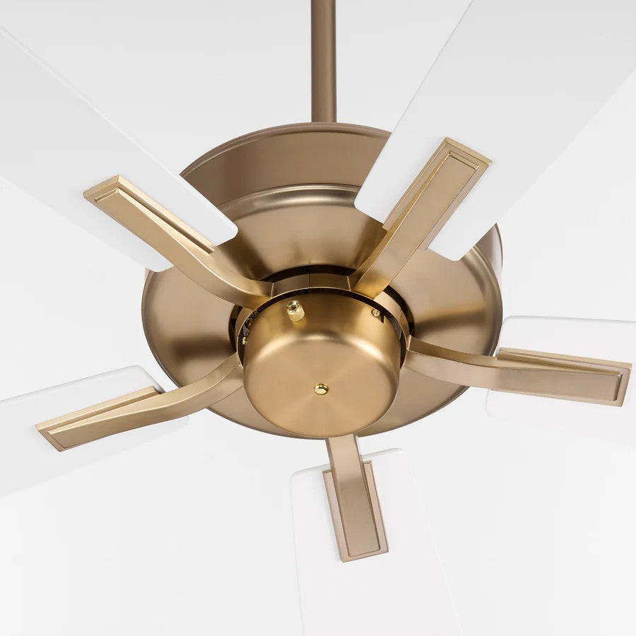 Quorum - 4605-806 - 60" Ceiling Fan - Ovation - Aged Brass/Studio White