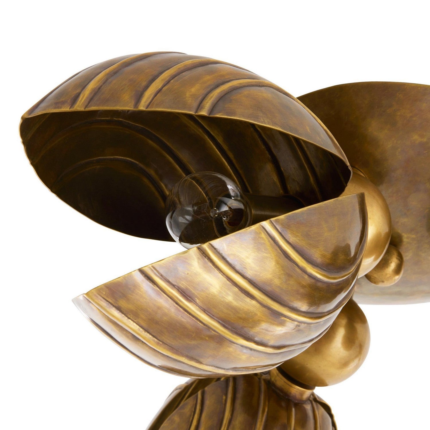 Arteriors - DFI11 - Three Light Flush Mount - Inessa - Vintage Brass