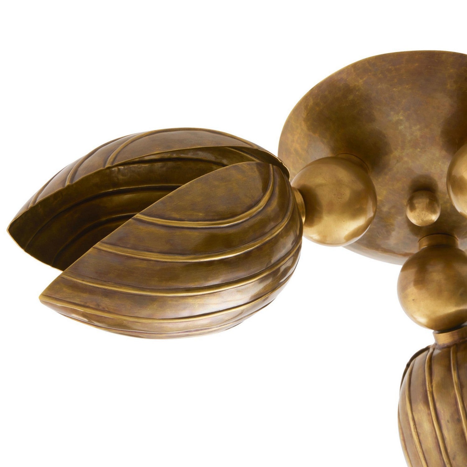 Arteriors - DFI11 - Three Light Flush Mount - Inessa - Vintage Brass