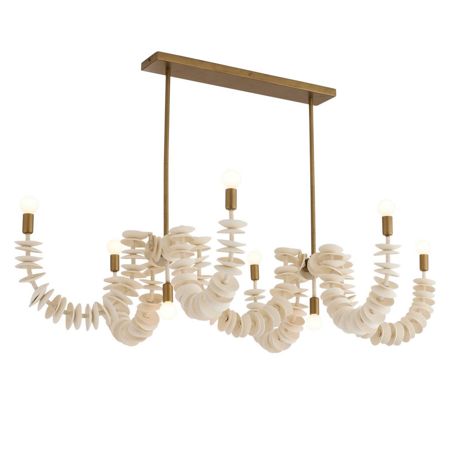 Arteriors - DLS16 - Eight Light Linear Chandelier - Kalama - Ivory