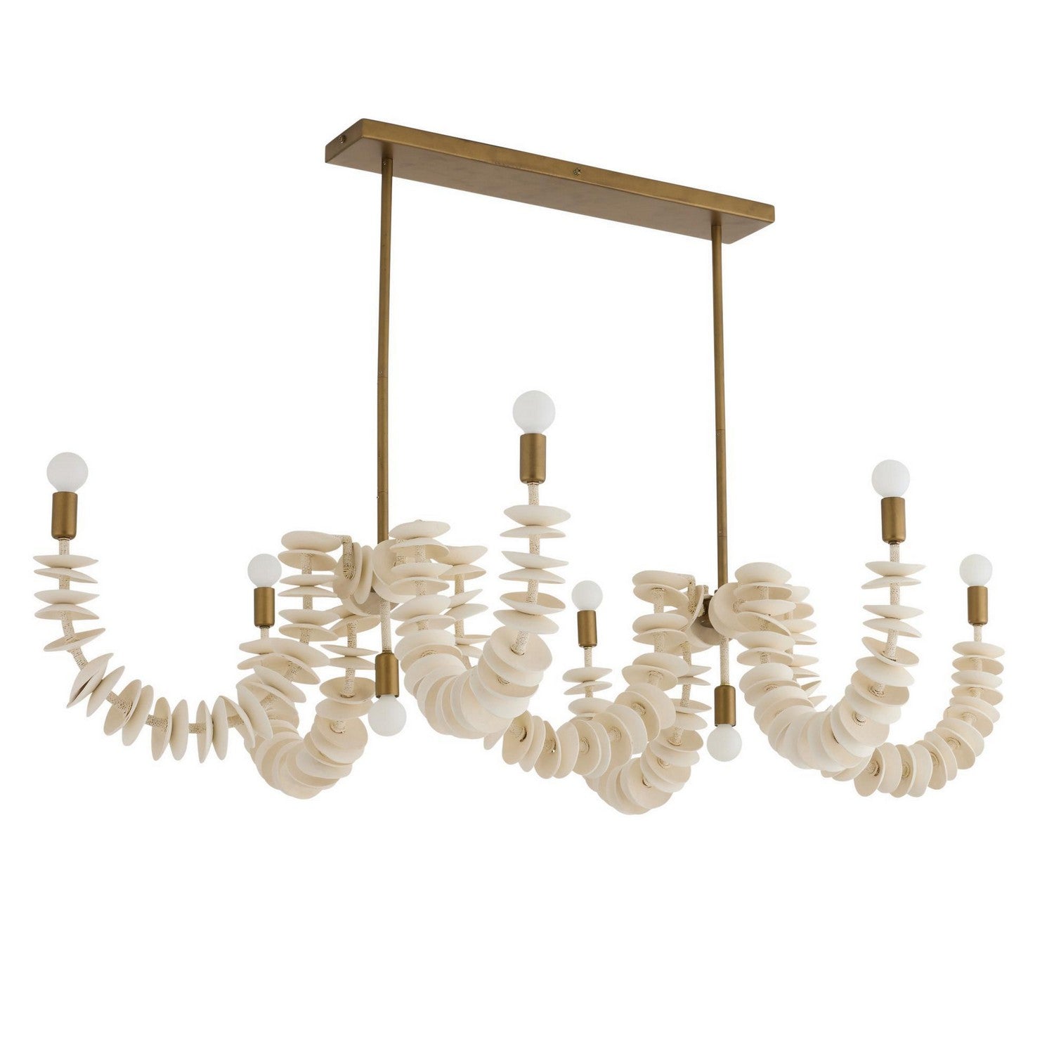 Arteriors - DLS16 - Eight Light Linear Chandelier - Kalama - Ivory