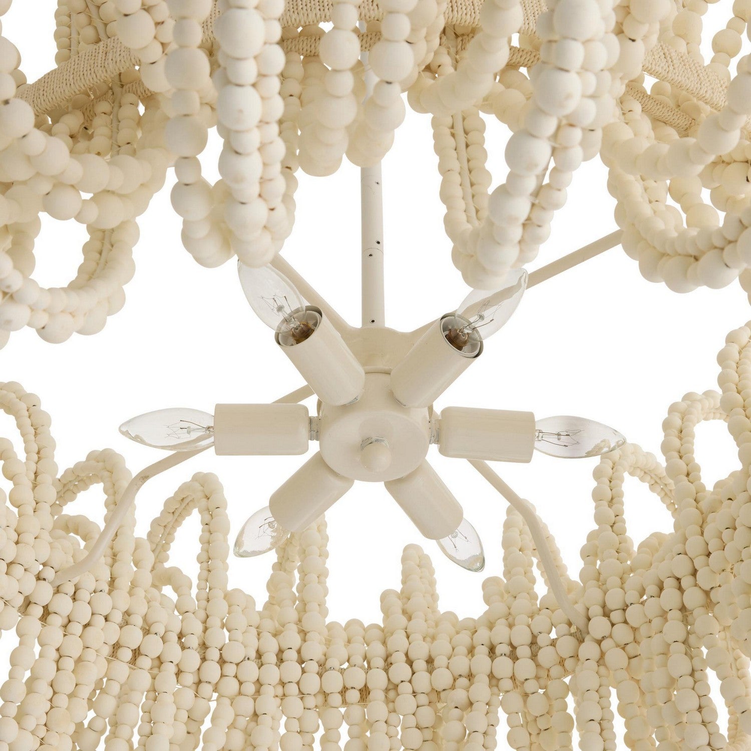 Arteriors - DMS21 - Six Light Chandelier - Keely - White