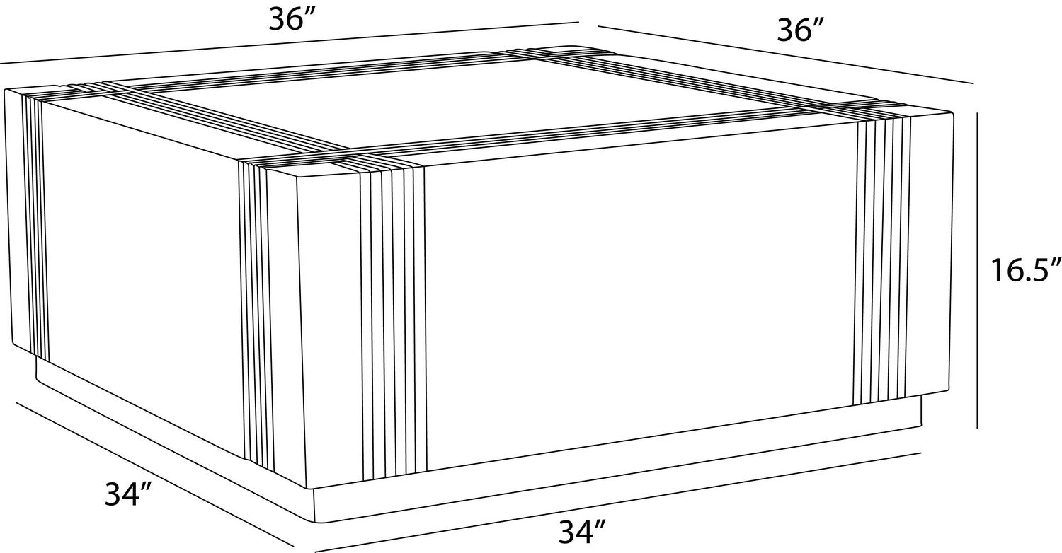 Arteriors - FCI25 - Cocktail Table - Kamira - Whitewash