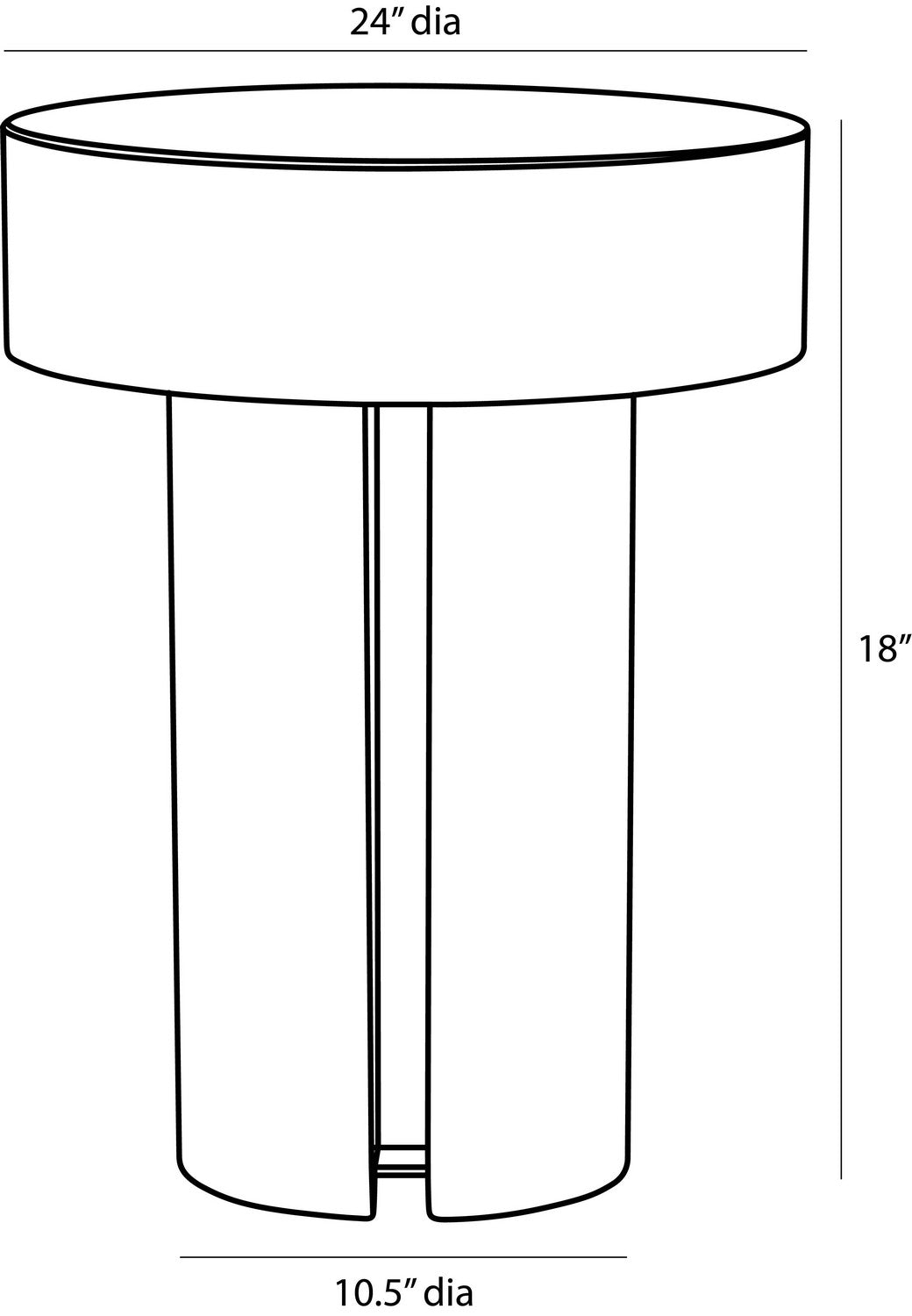 Arteriors - FES16 - End Table - Kopi - Espresso & White