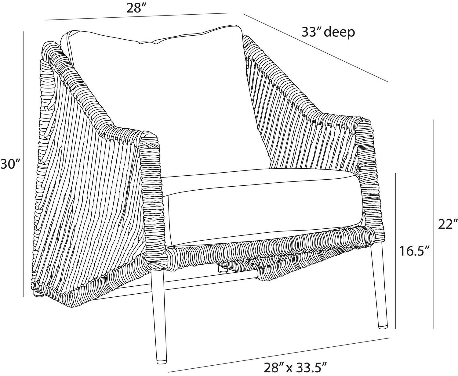 Arteriors - FRS23 - Outdoor Chair - Kiki - Pearl