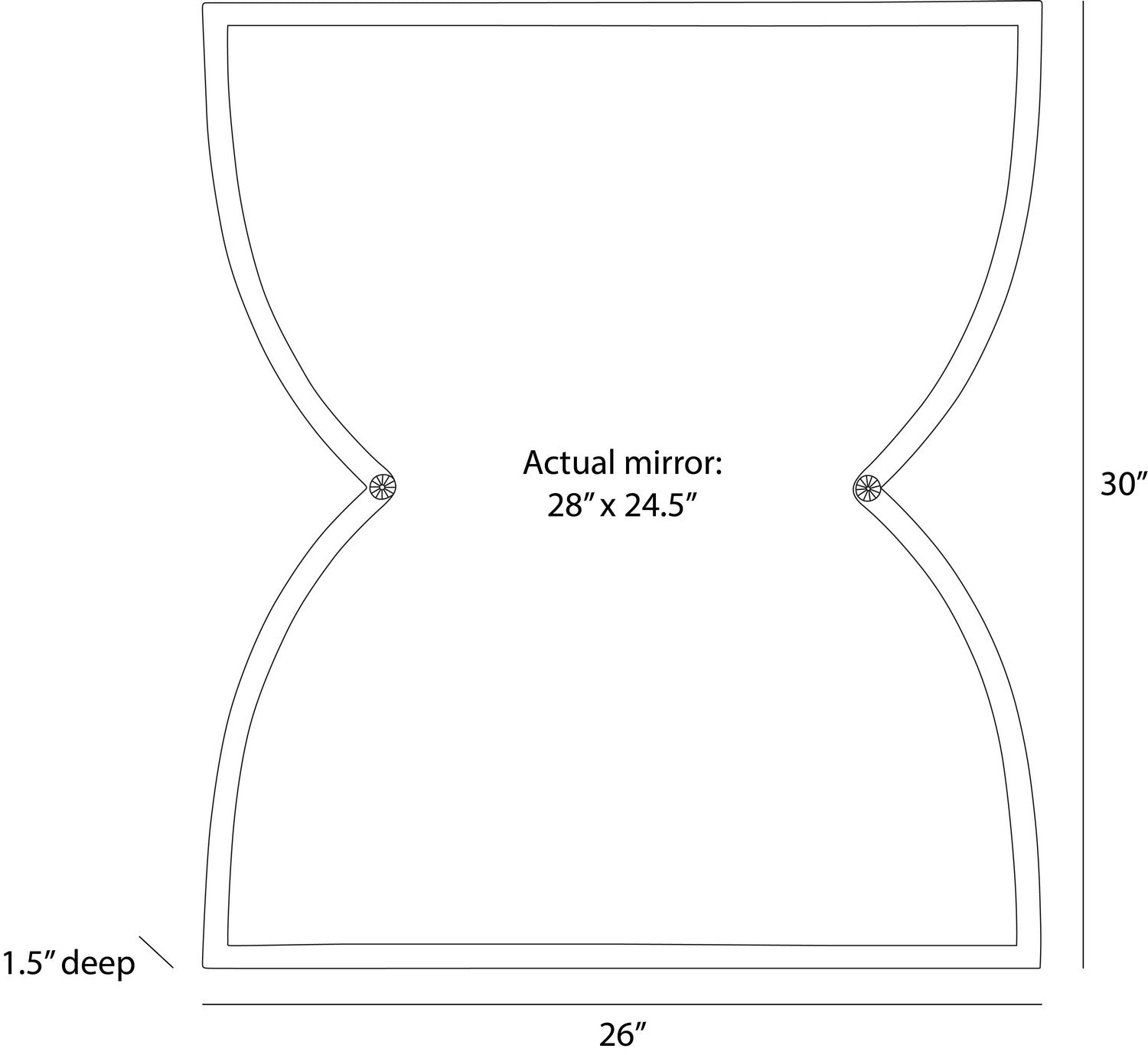 Arteriors - WMI84 - Mirror - Jocelyn - Antique Brass