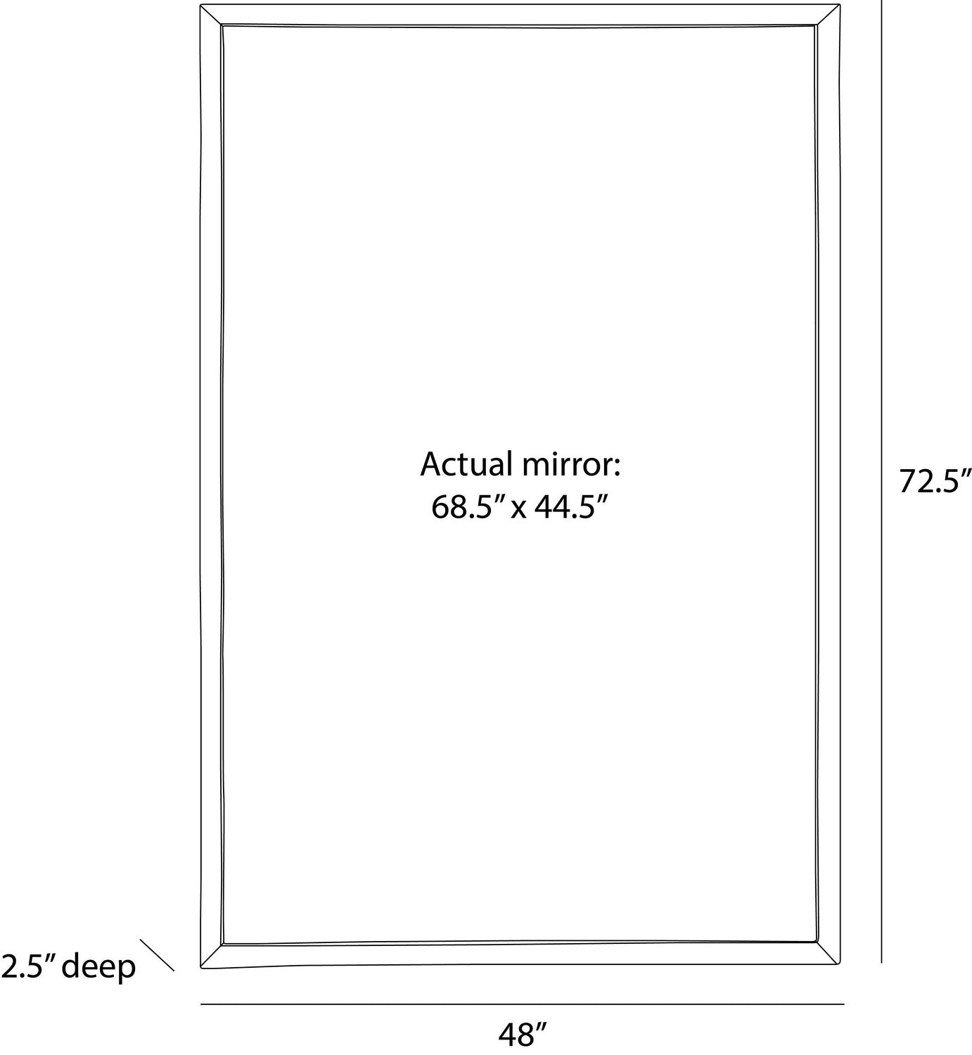 Arteriors - WMI85 - Floor Mirror - Jamie - Antiqued Aluminum