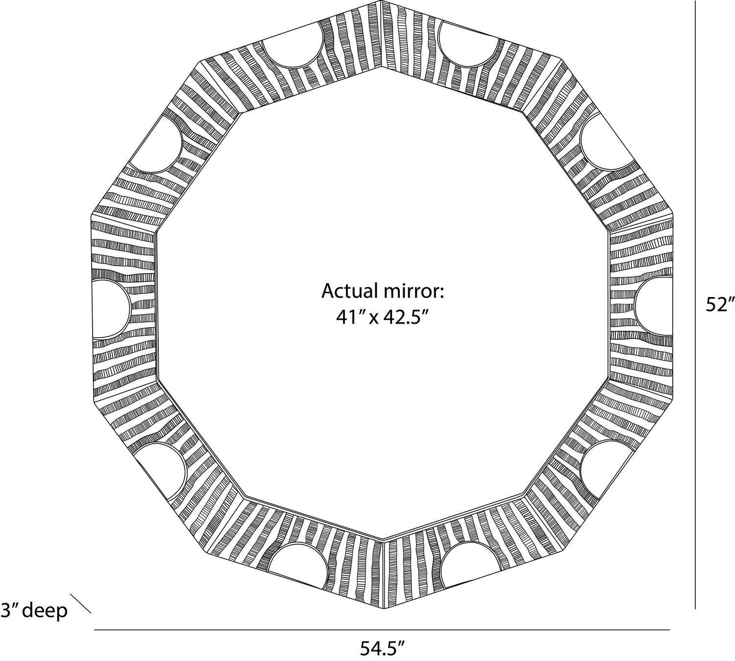 Arteriors - WMI86 - Mirror - Kiernan - Burnished Silver