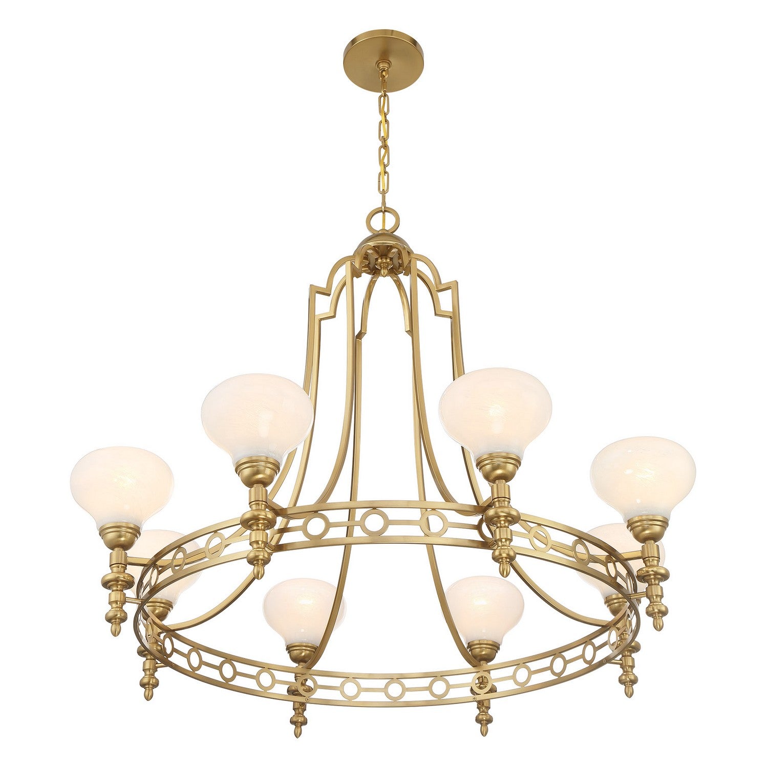 Savoy House - 1-1605-8-322 - Eight Light Chandelier - Allston - Warm Brass