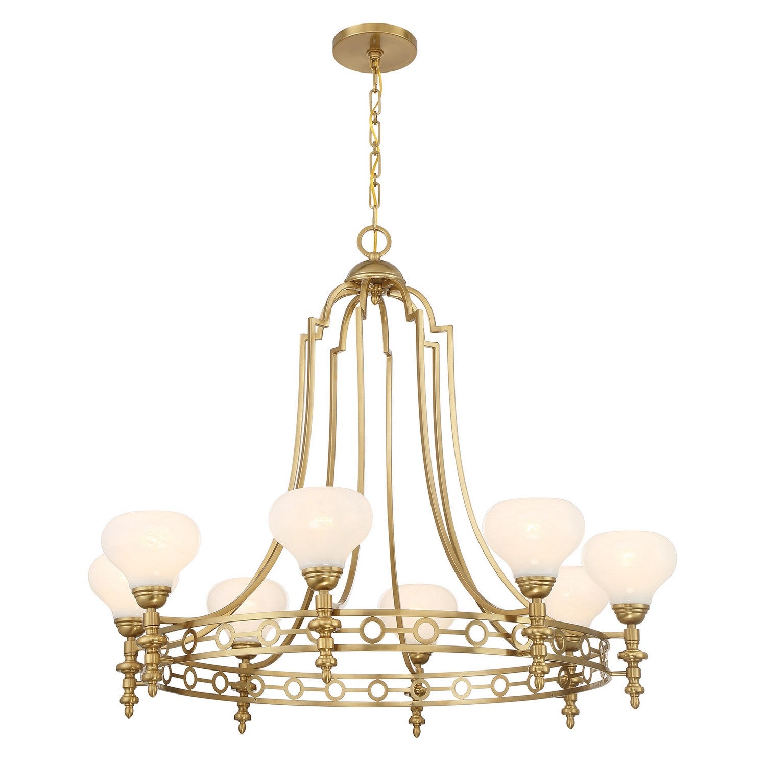 Savoy House - 1-1605-8-322 - Eight Light Chandelier - Allston - Warm Brass