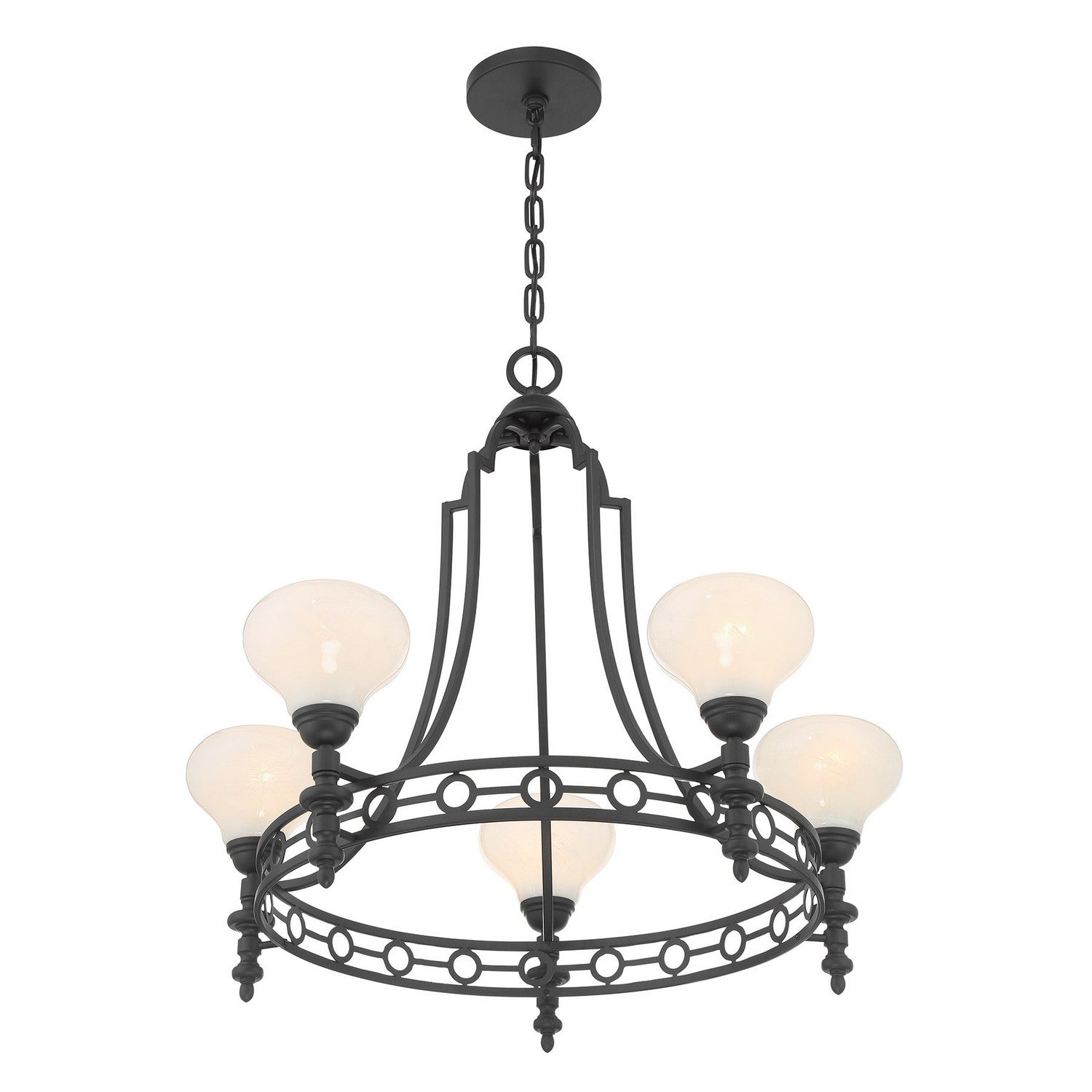 Savoy House - 1-1606-5-89 - Five Light Chandelier - Allston - Matte Black