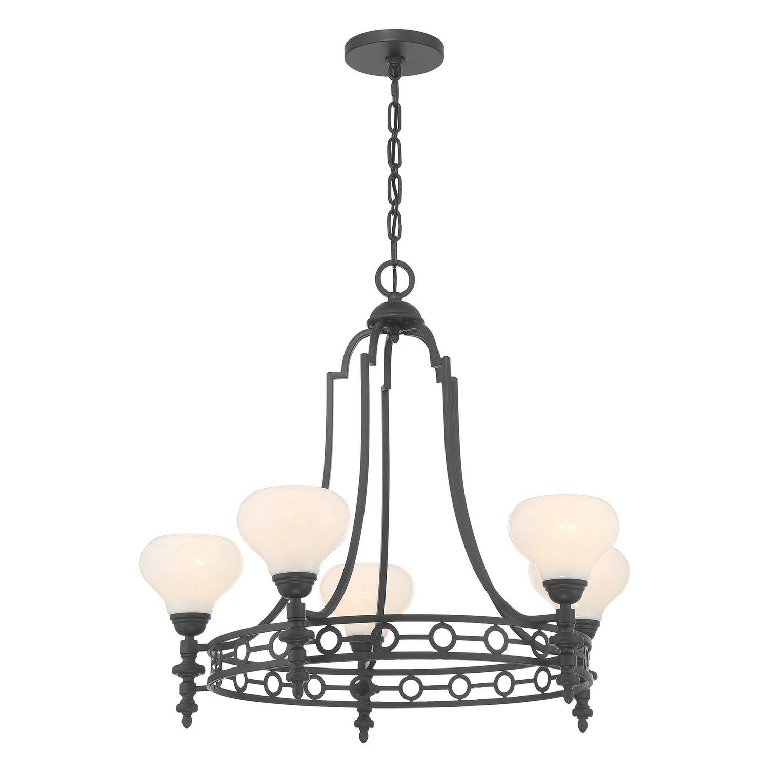 Savoy House - 1-1606-5-89 - Five Light Chandelier - Allston - Matte Black