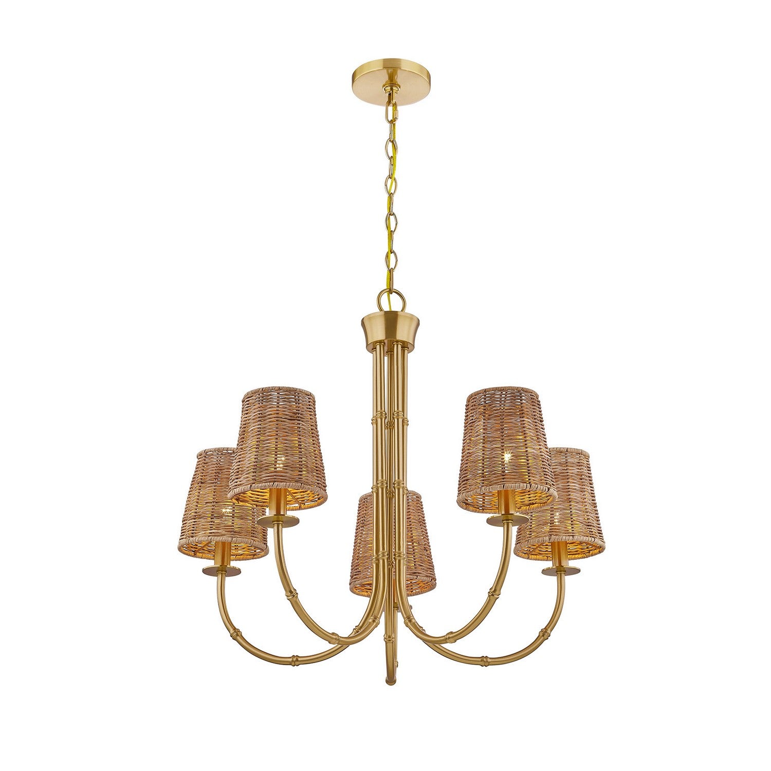 Savoy House - 1-3960-5-322 - Five Light Chandelier - Ashbury - Warm Brass