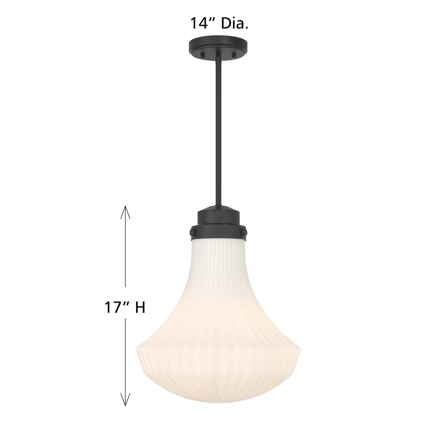 Savoy House - 7-0108-1-89 - One Light Pendant - Bartlet - Matte Black