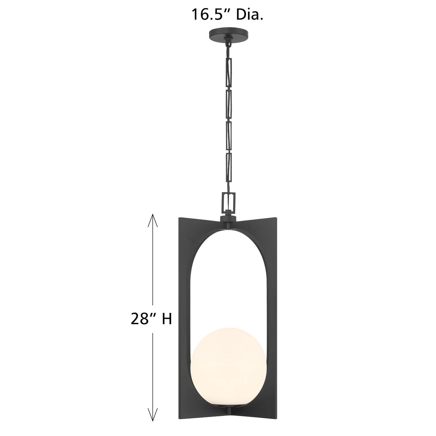 Savoy House - 7-3999-1-89 - One Light Pendant - Harding - Matte Black