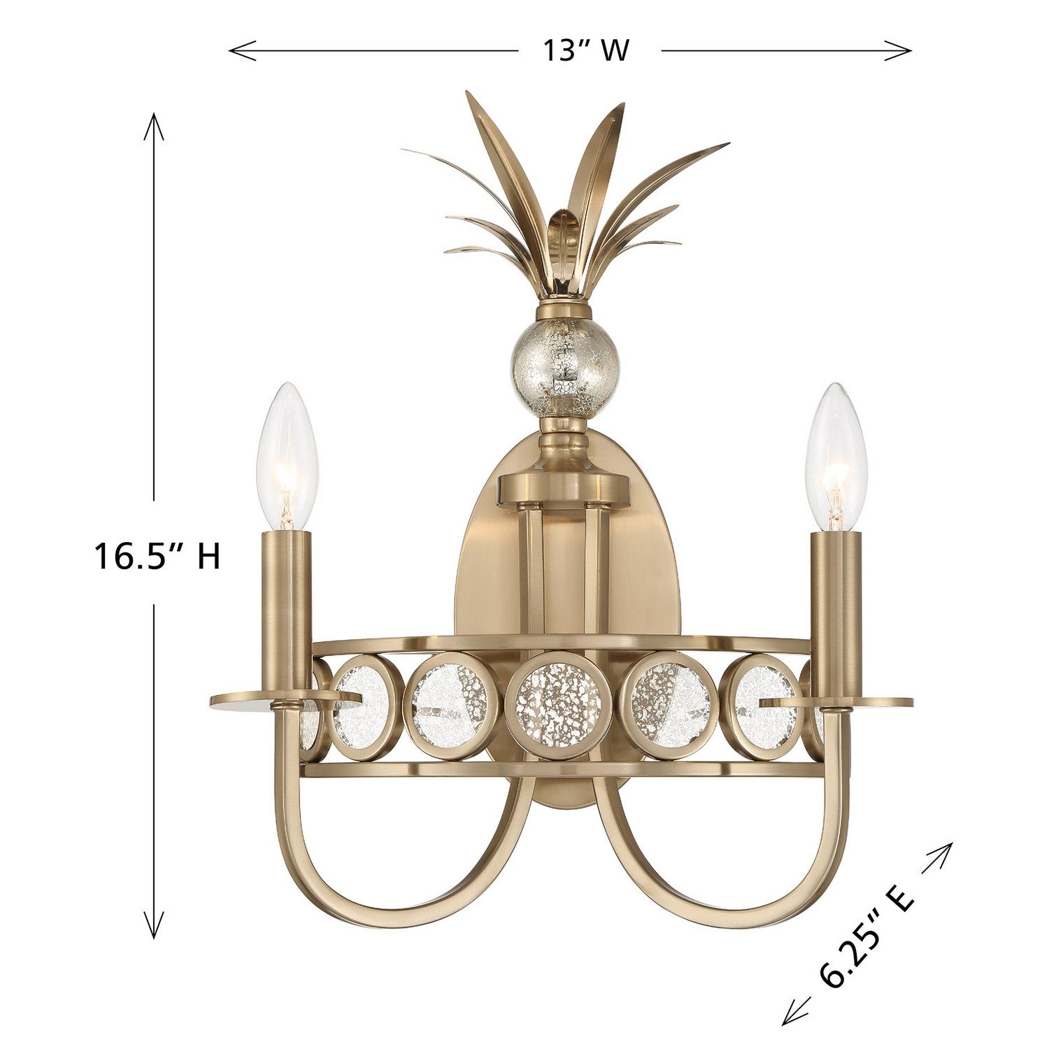 Savoy House - 9-1207-2-127 - Two Light Wall Sconce - Hearst - Noble Brass