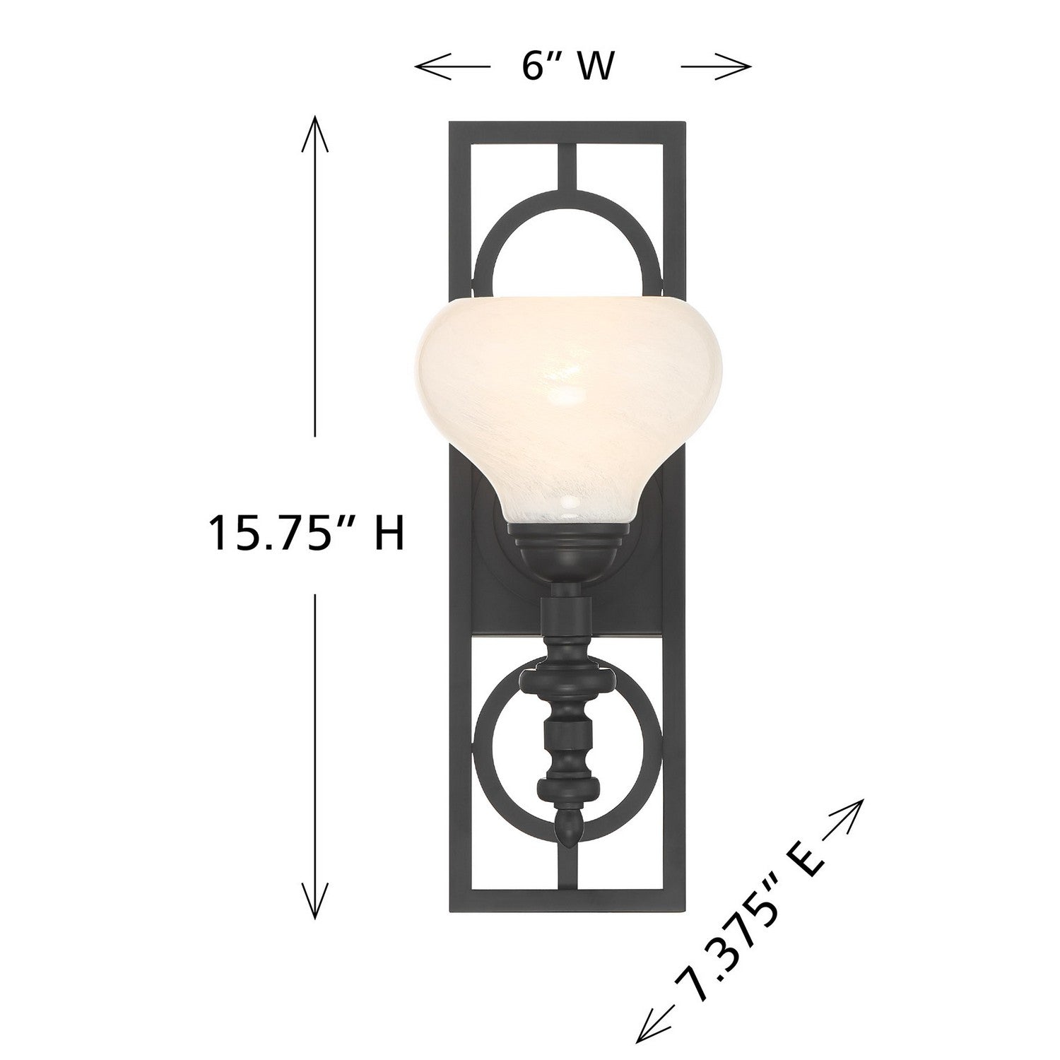 Savoy House - 9-1607-1-89 - One Light Wall Sconce - Allston - Matte Black
