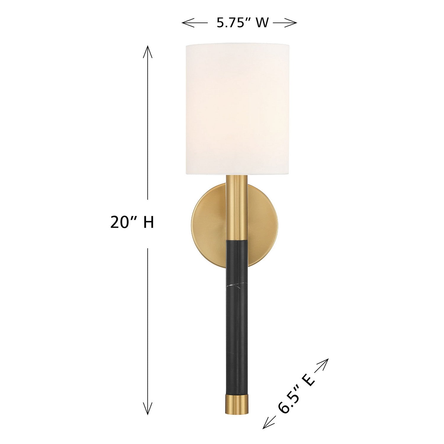 Savoy House - 9-4607-1-322 - One Light Wall Sconce - Conrad - Warm Brass