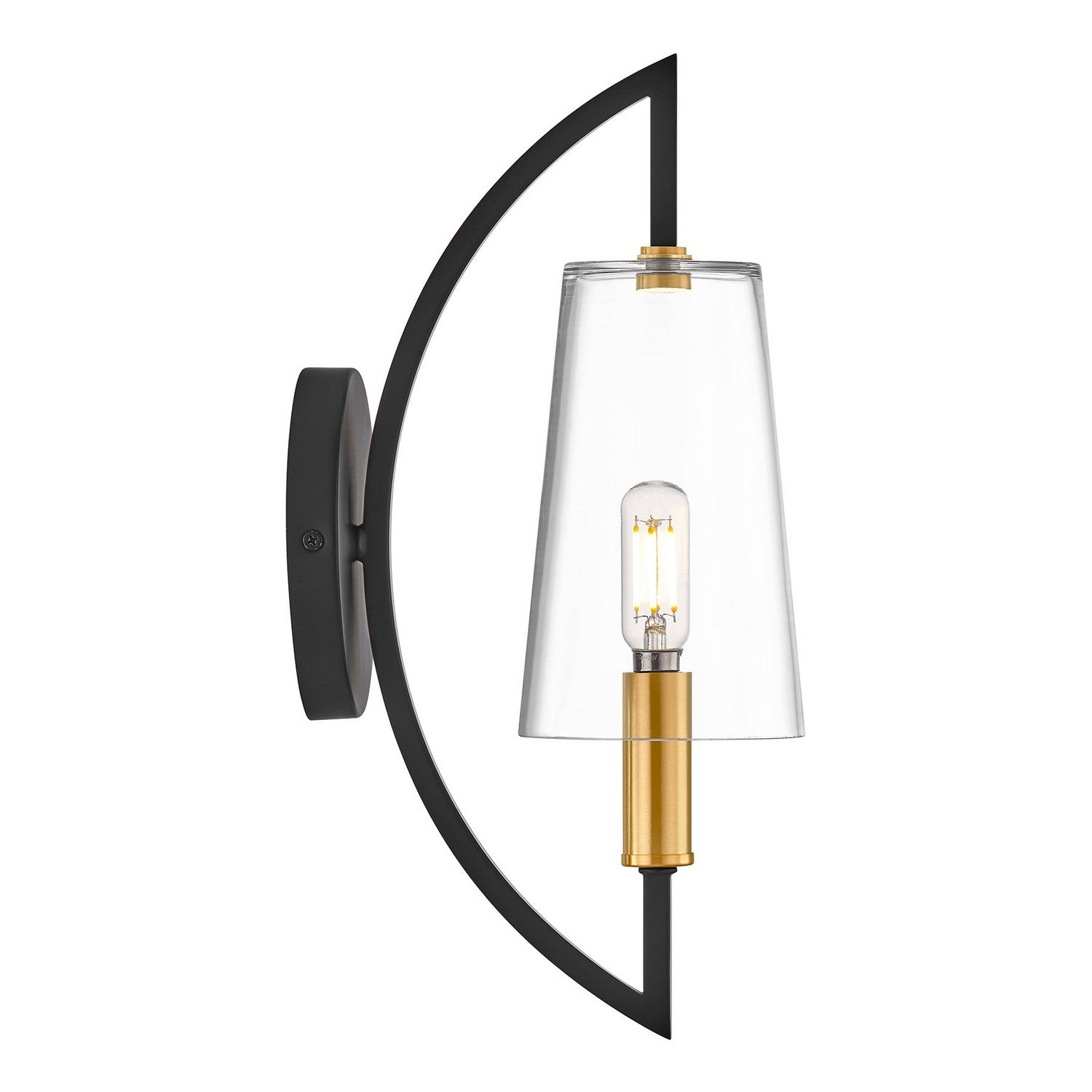 Savoy House - 9-7167-1-143 - One Light Wall Sconce - Hanley - Matte Black and Warm Brass