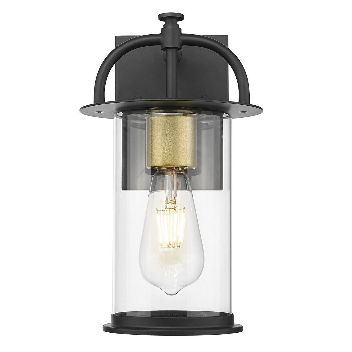Acclaim Lighting - 1023BK - One Light Wall Lantern - Stockwell - Matt Black and Brass