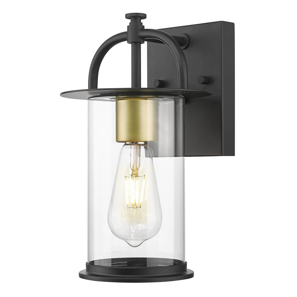 Acclaim Lighting - 1023BK - One Light Wall Lantern - Stockwell - Matt Black and Brass