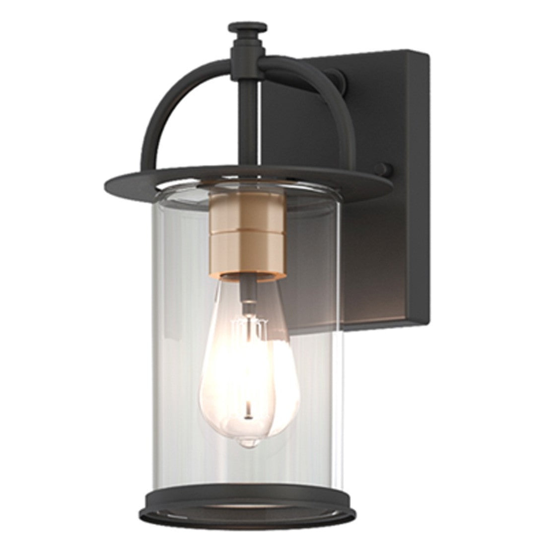 Acclaim Lighting - 1023BK - One Light Wall Lantern - Stockwell - Matt Black and Brass