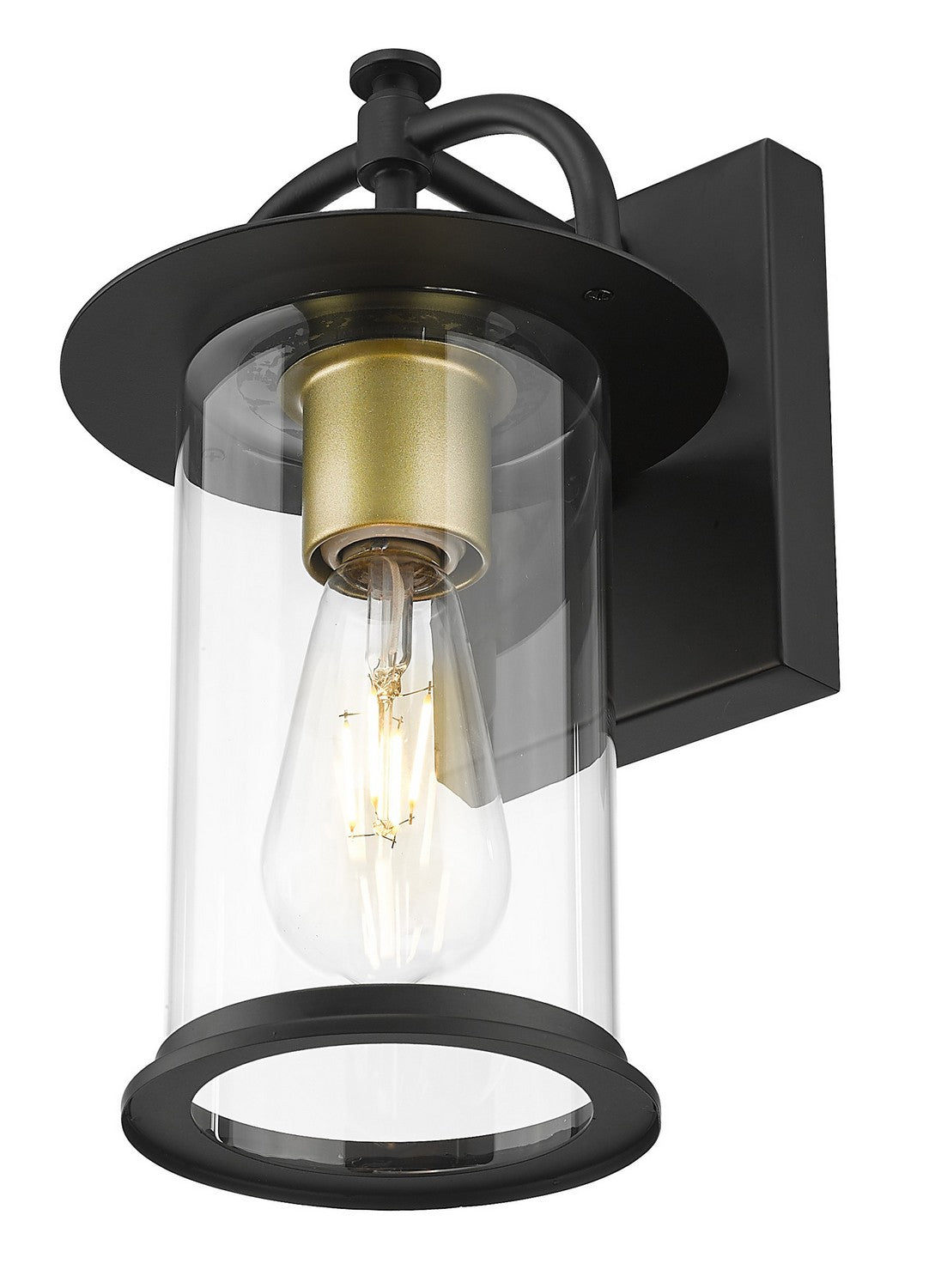 Acclaim Lighting - 1023BK - One Light Wall Lantern - Stockwell - Matt Black and Brass