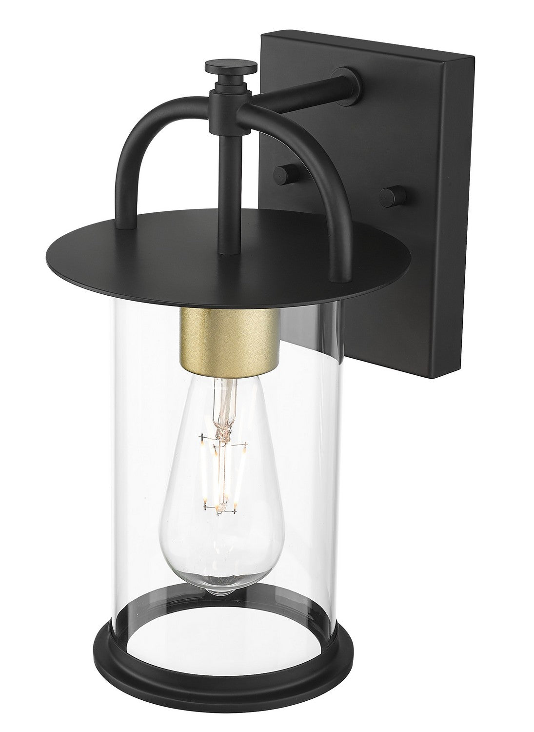 Acclaim Lighting - 1023BK - One Light Wall Lantern - Stockwell - Matt Black and Brass