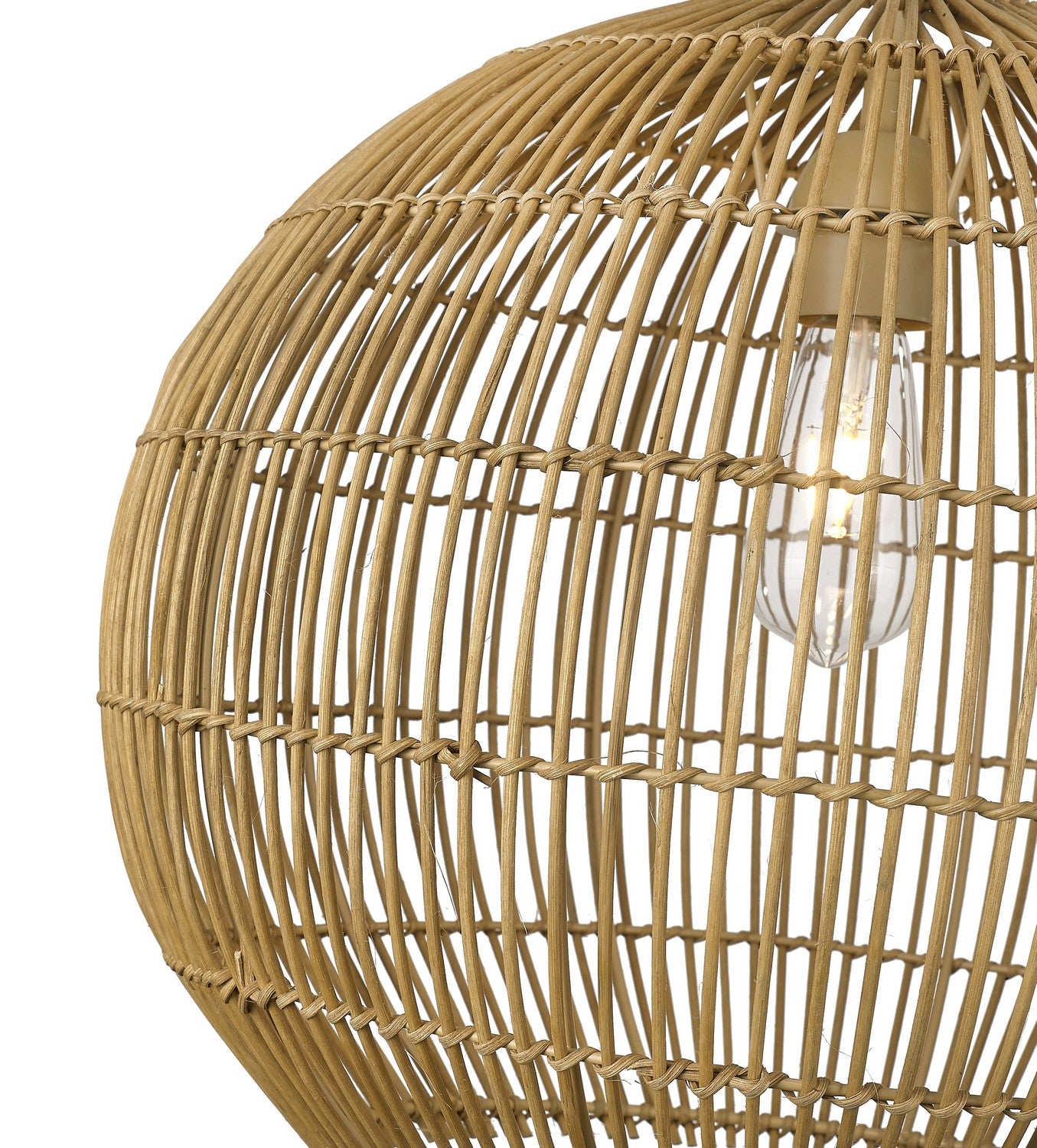 Acclaim Lighting - IN20006WK - One Light Pendant - Berkshire - Tan Metal with Camel Rattan