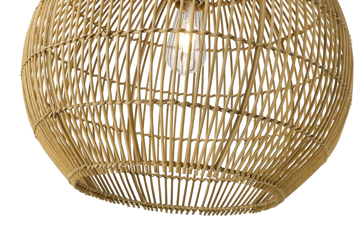 Acclaim Lighting - IN20006WK - One Light Pendant - Berkshire - Tan Metal with Camel Rattan