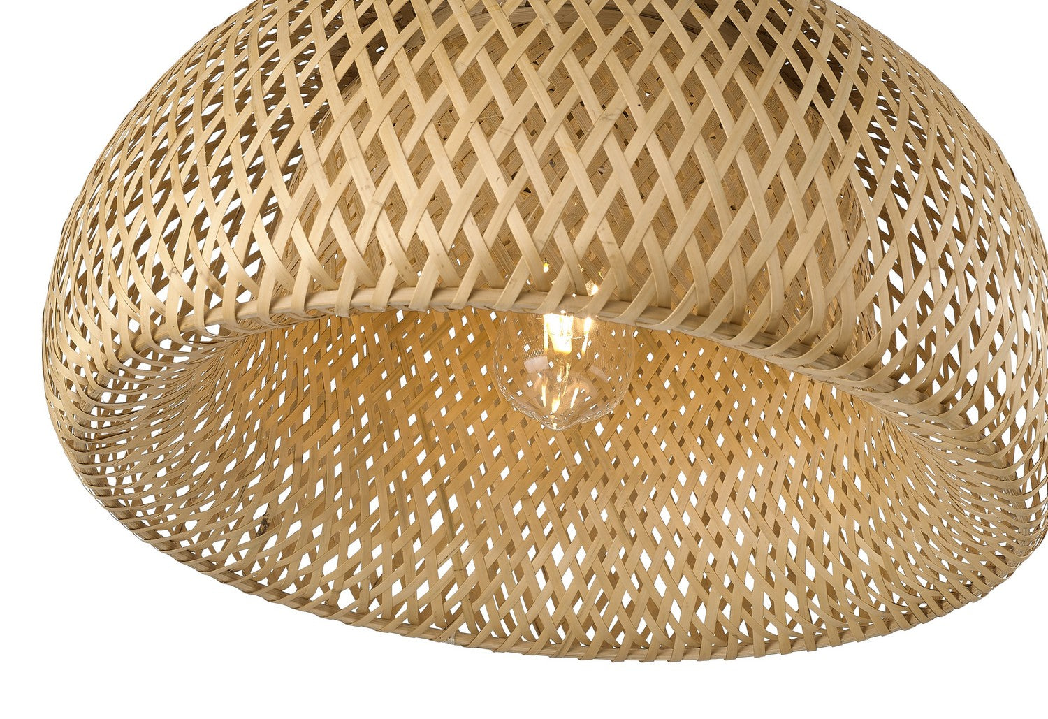 Acclaim Lighting - IN20007WK - One Light Pendant - Berkshire - Tan Metal with Natural Bamboo