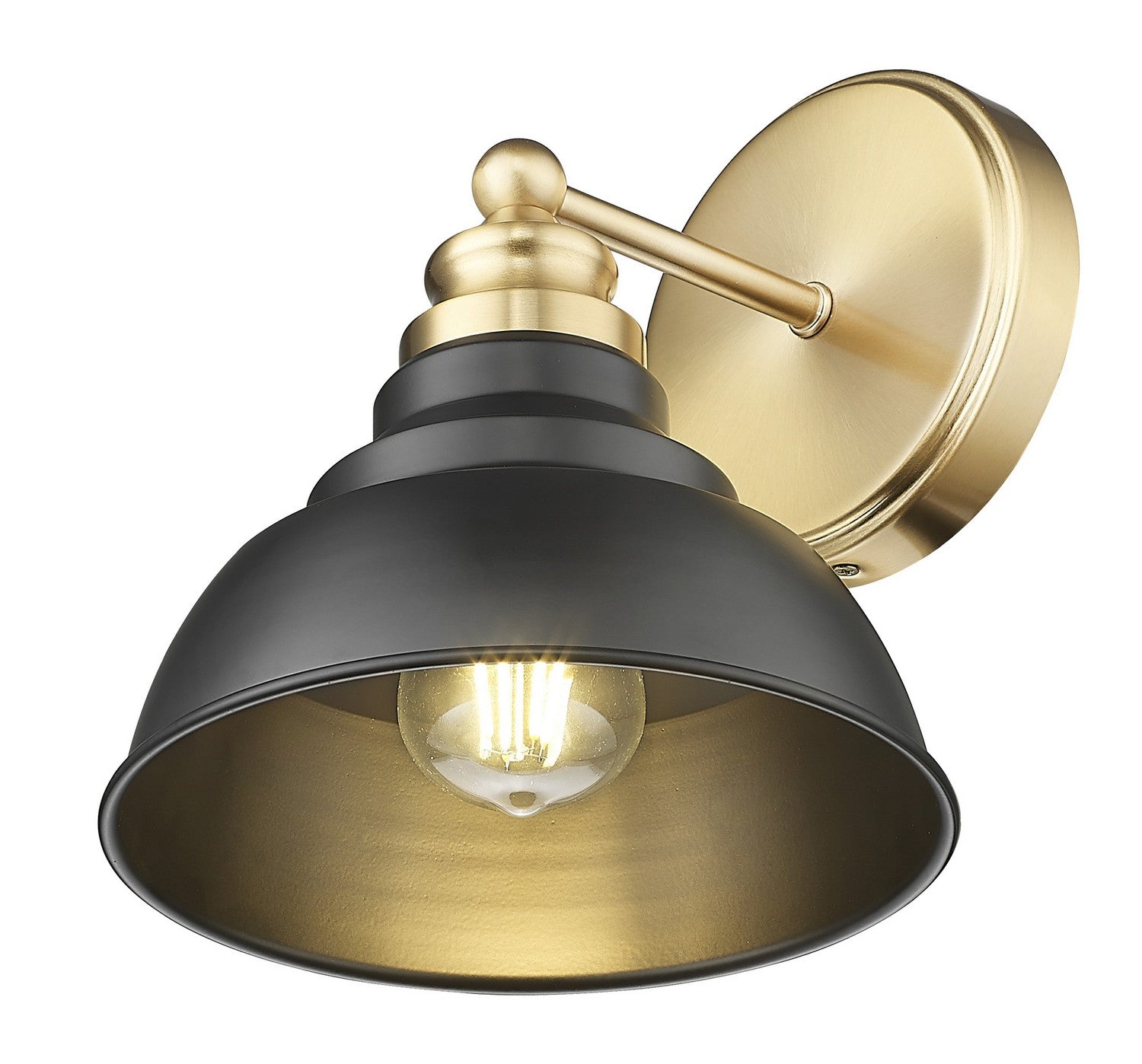 Acclaim Lighting - IN40026BK - One Light Wall Sconce - Bishop - Matte Black and Brass