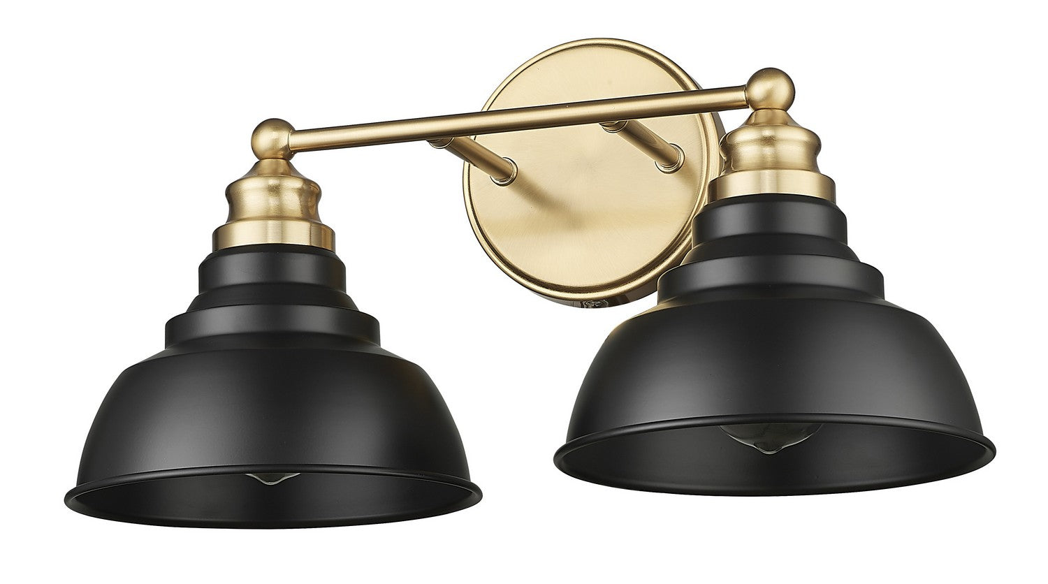 Acclaim Lighting - IN40027BK - Two Light Vanity - Bishop - Matte Black and Brass