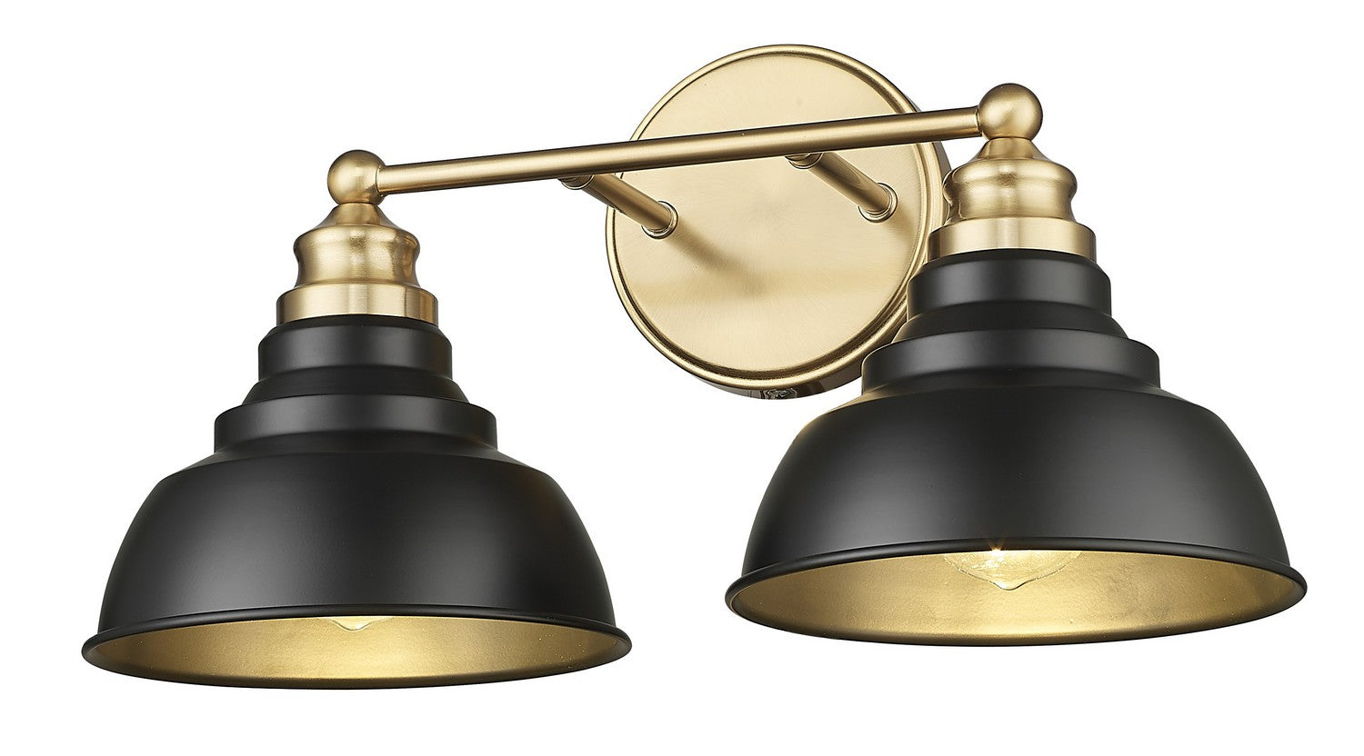 Acclaim Lighting - IN40027BK - Two Light Vanity - Bishop - Matte Black and Brass