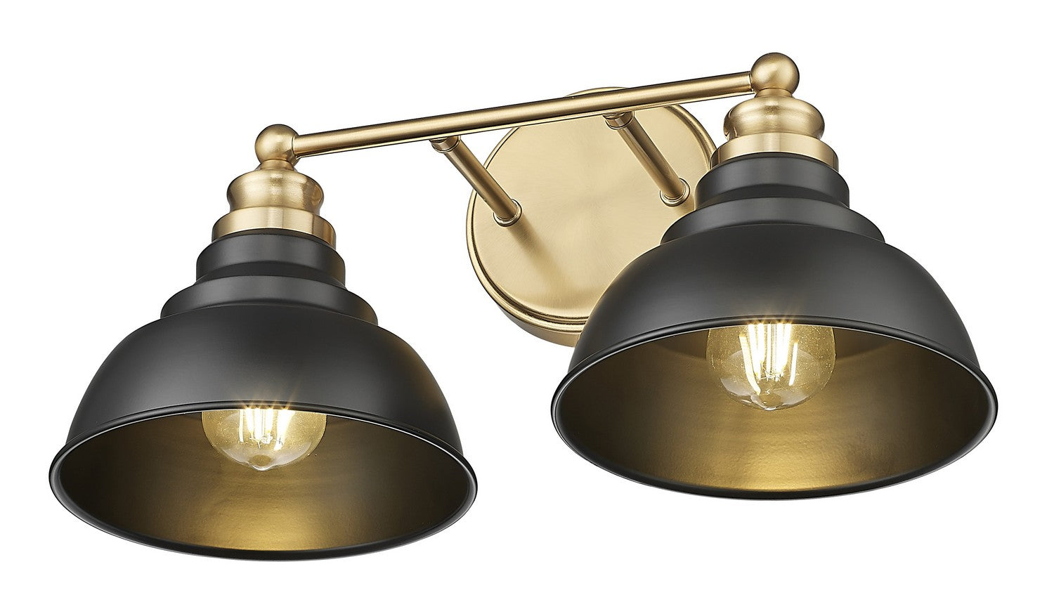 Acclaim Lighting - IN40027BK - Two Light Vanity - Bishop - Matte Black and Brass