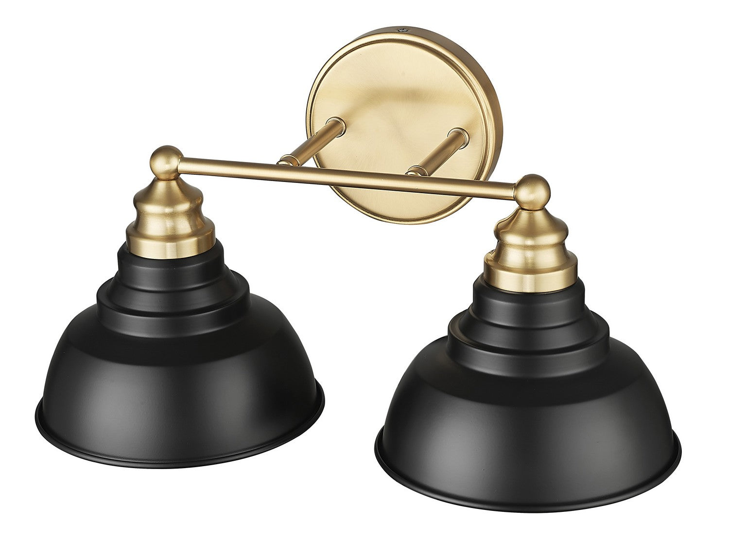 Acclaim Lighting - IN40027BK - Two Light Vanity - Bishop - Matte Black and Brass