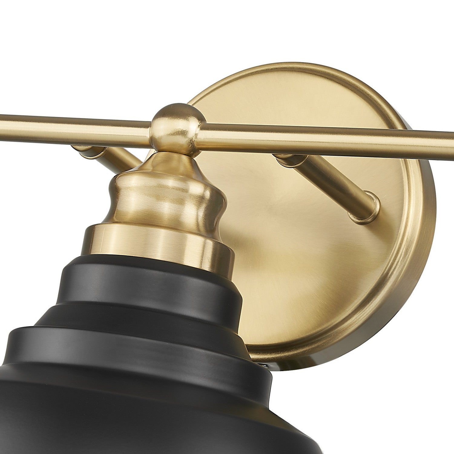 Acclaim Lighting - IN40028BK - Three Light Vanity - Bishop - Matte Black and Brass