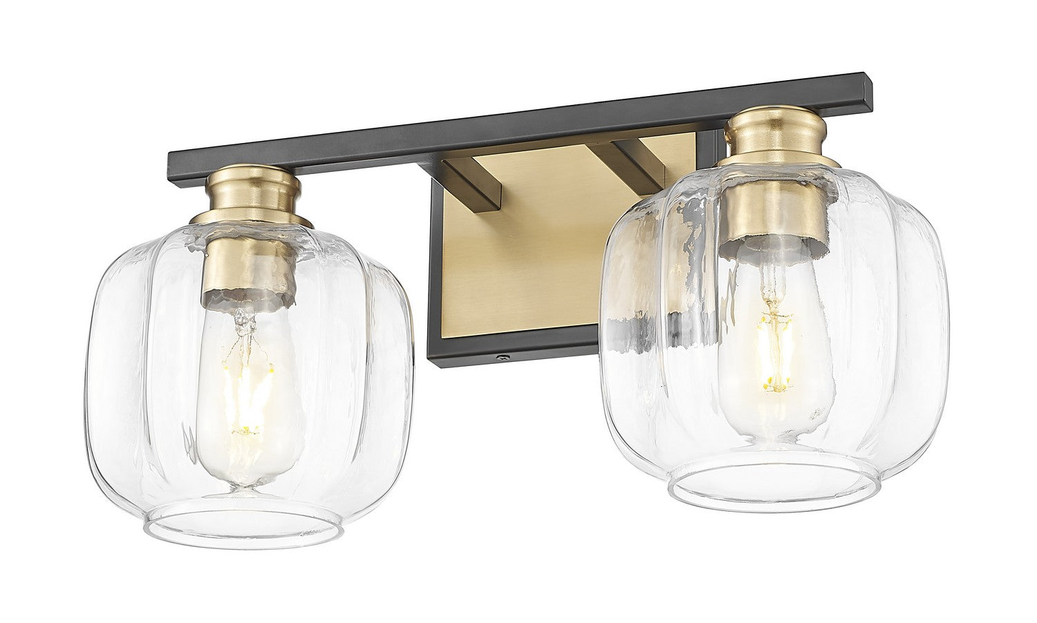 Acclaim Lighting - IN40031BK - Two Light Vanity - Oxley - Matte Black and Brass