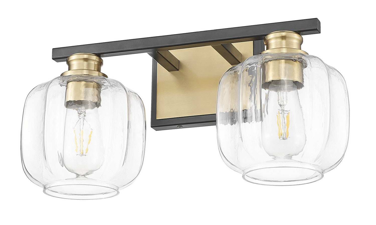 Acclaim Lighting - IN40031BK - Two Light Vanity - Oxley - Matte Black and Brass