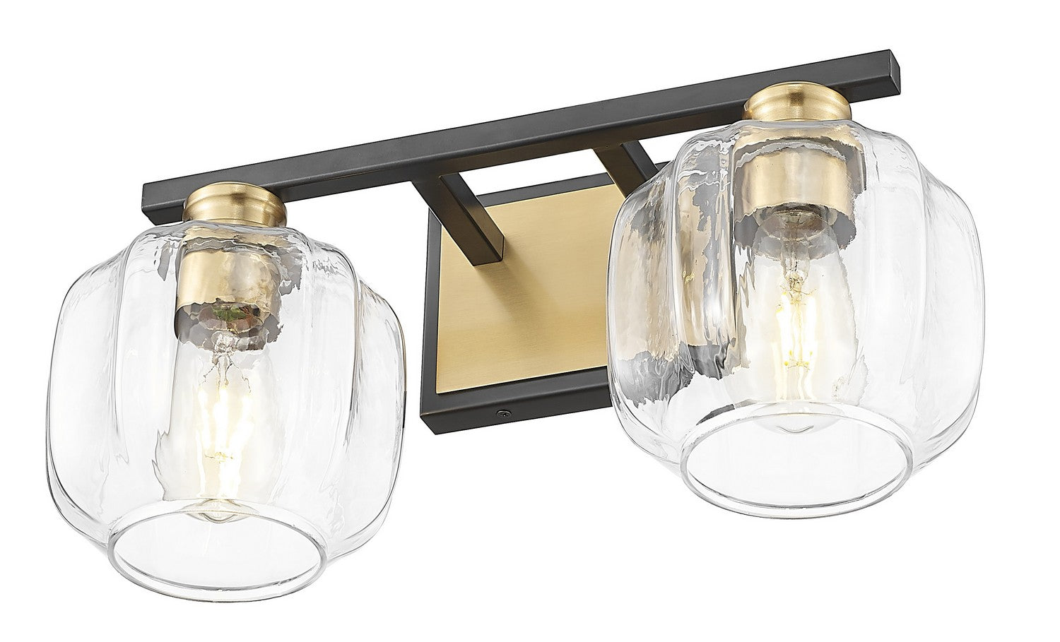 Acclaim Lighting - IN40031BK - Two Light Vanity - Oxley - Matte Black and Brass