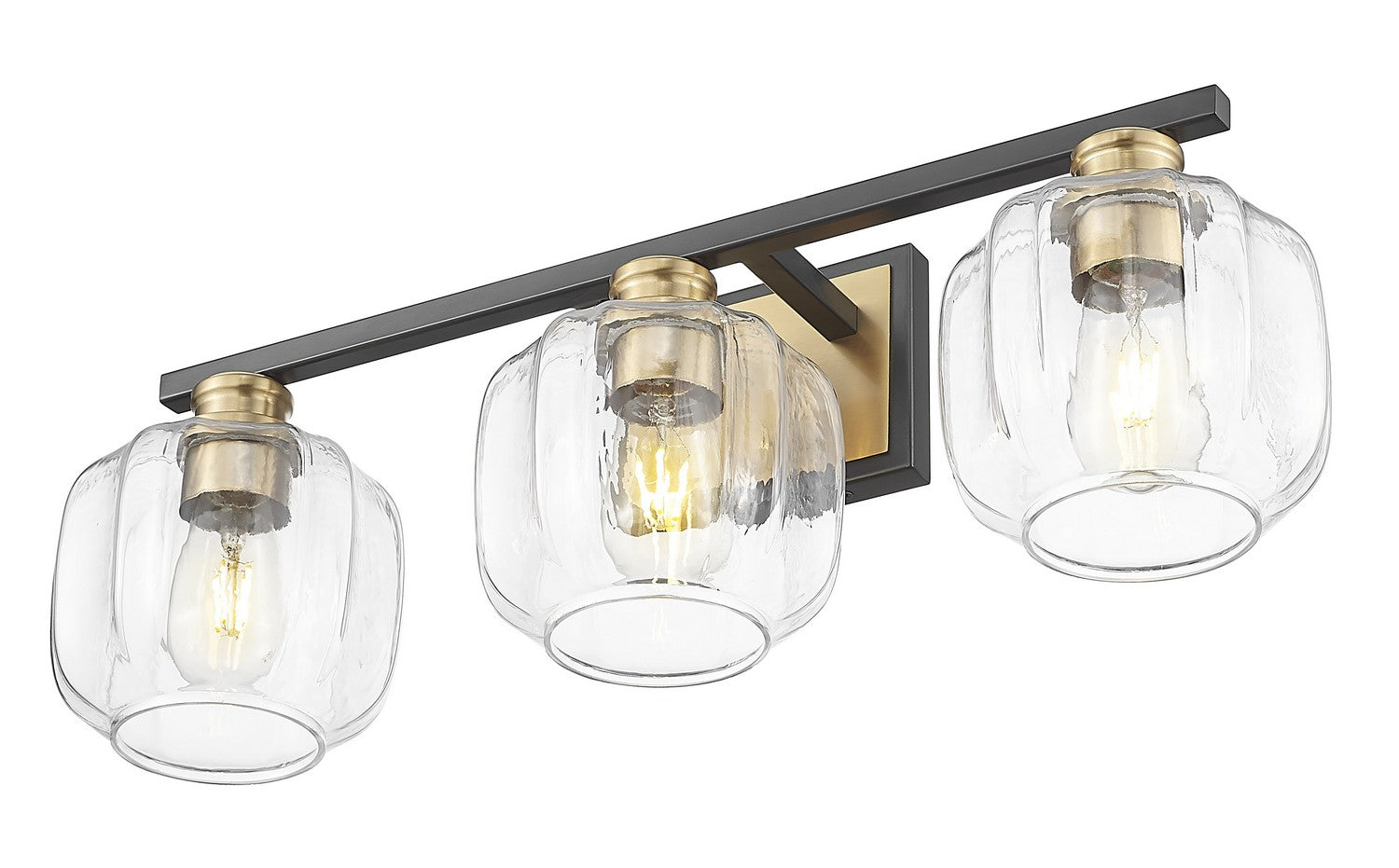 Acclaim Lighting - IN40032BK - Three Light Vanity - Oxley - Matte Black and Brass