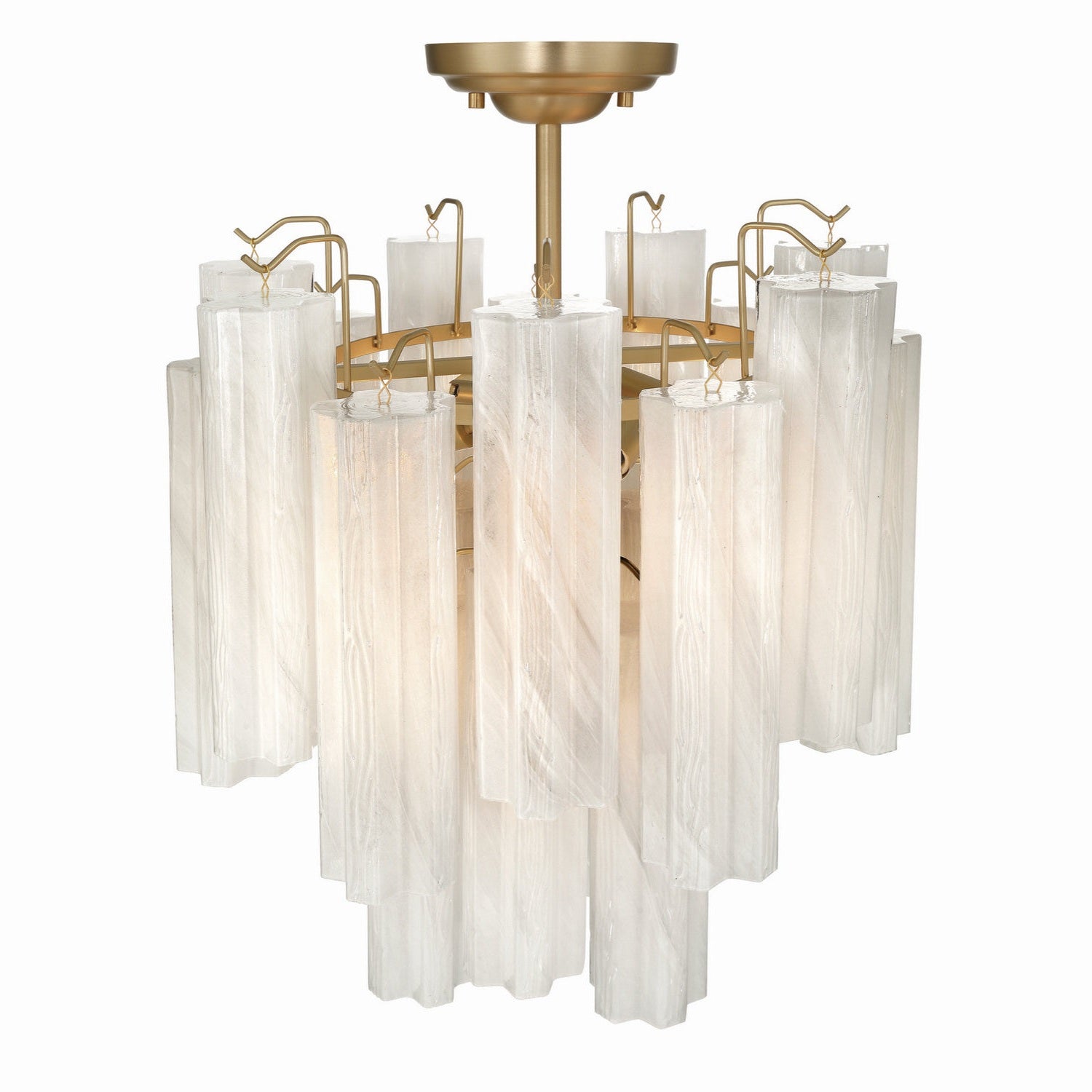 Artcraft - AC12103WH - Five Light Semi Flush Mount - Sophia - Brushed Brass