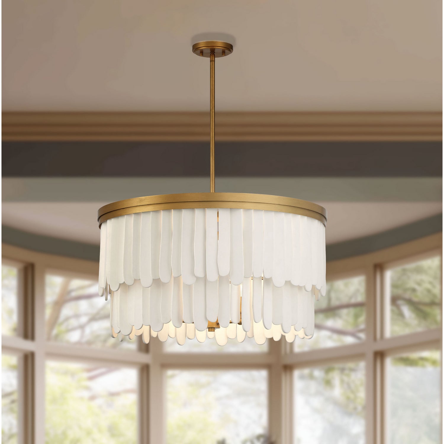 Minka-Lavery - 2079-870 - Nine Light Pendant - Briscade - Painted Legacy Brass