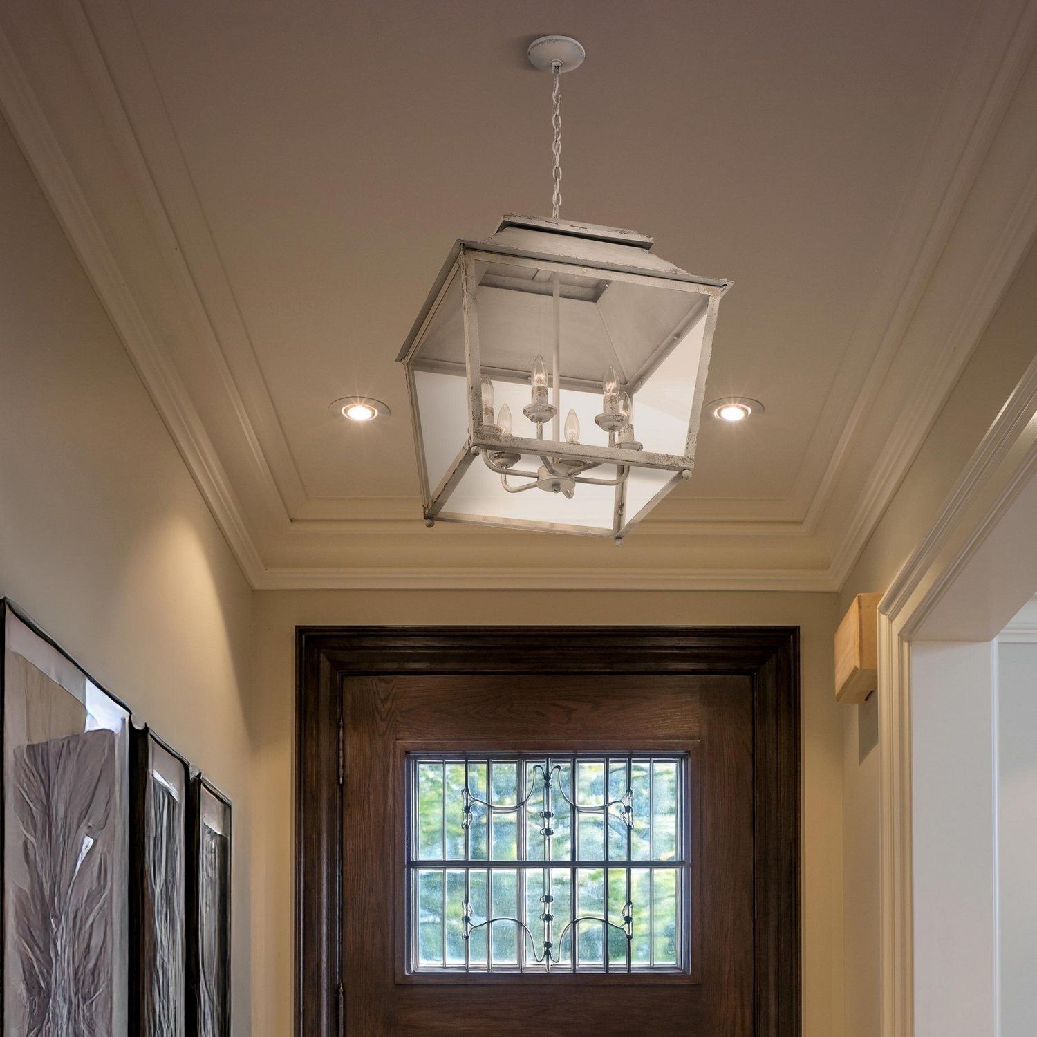 Golden - 0804-6P AI - Six Light Pendant - Abingdon - Antique Ivory