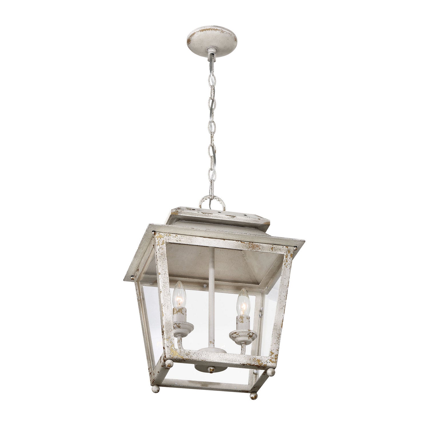 Golden - 0804-M2L AI - Two Light Mini Pendant - Abingdon - Antique Ivory