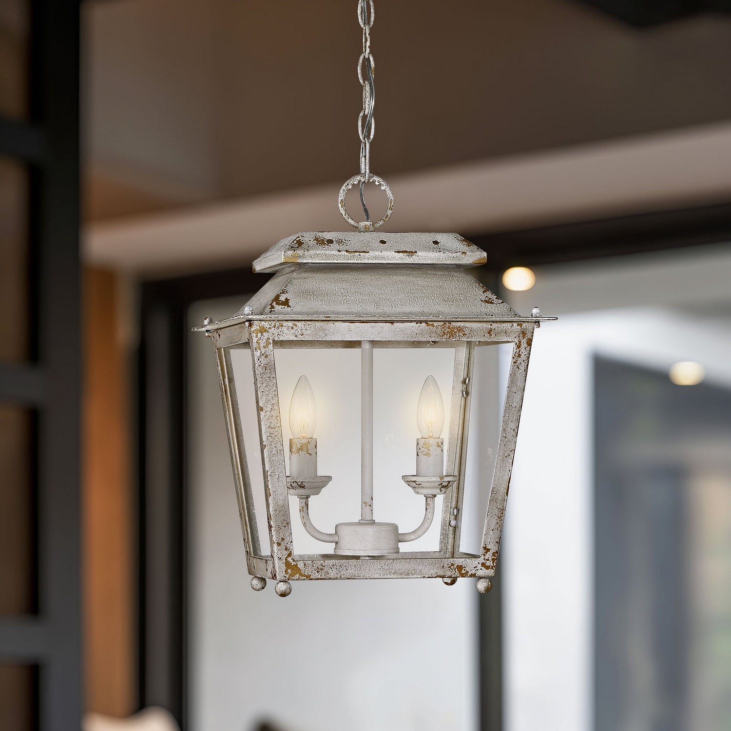Golden - 0804-M2L AI - Two Light Mini Pendant - Abingdon - Antique Ivory