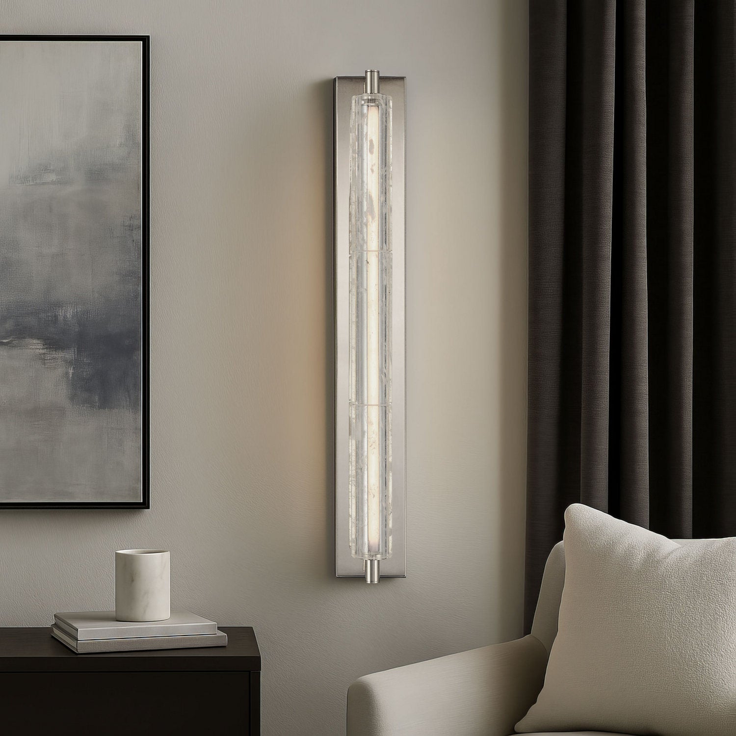 Golden - 3726-WSC27 PN-CY - LED Wall Sconce - Crystallo - Polished Nickel