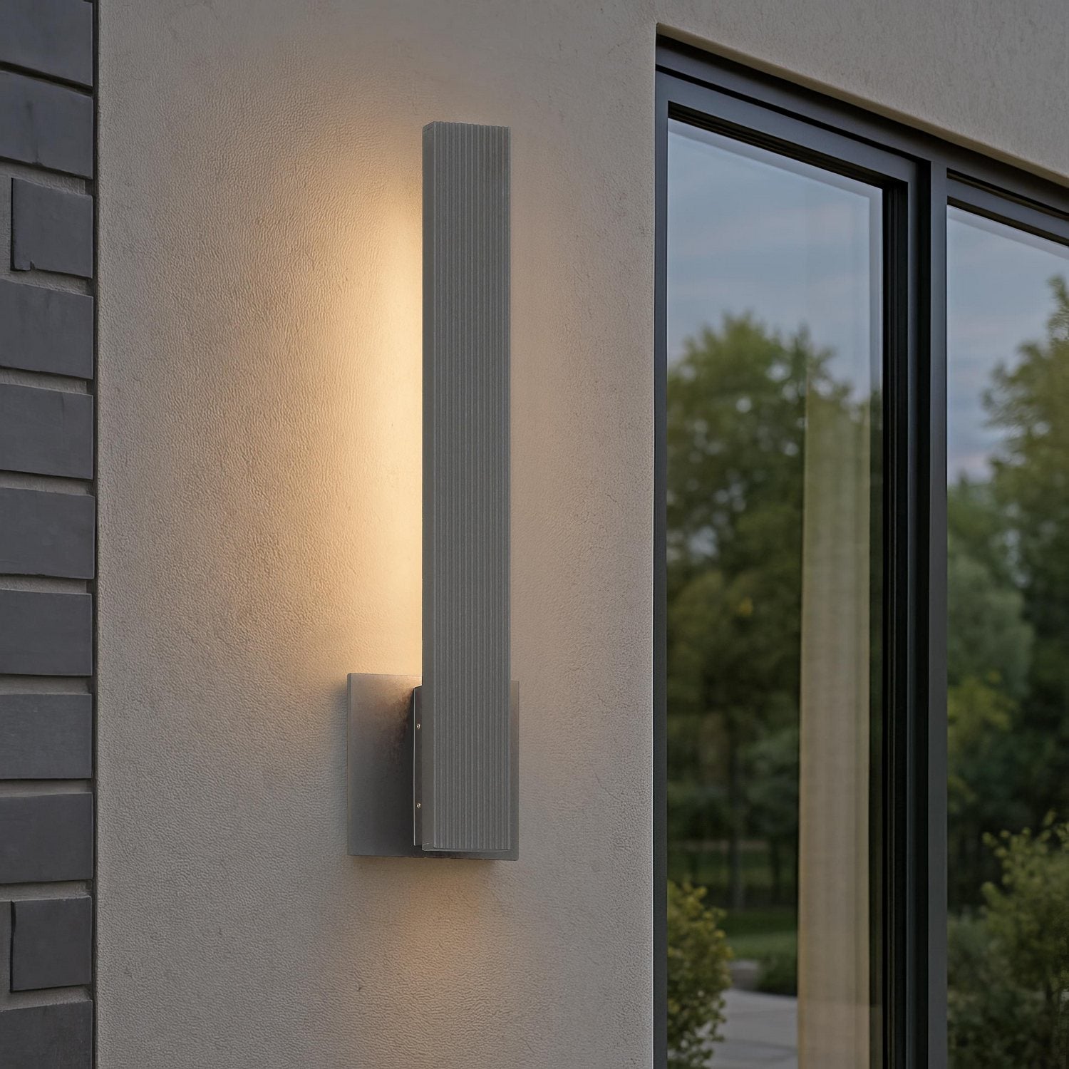 Golden - 8432-OWL18 SGY - LED Outdoor Wall Mount - Enso - Smooth Gray