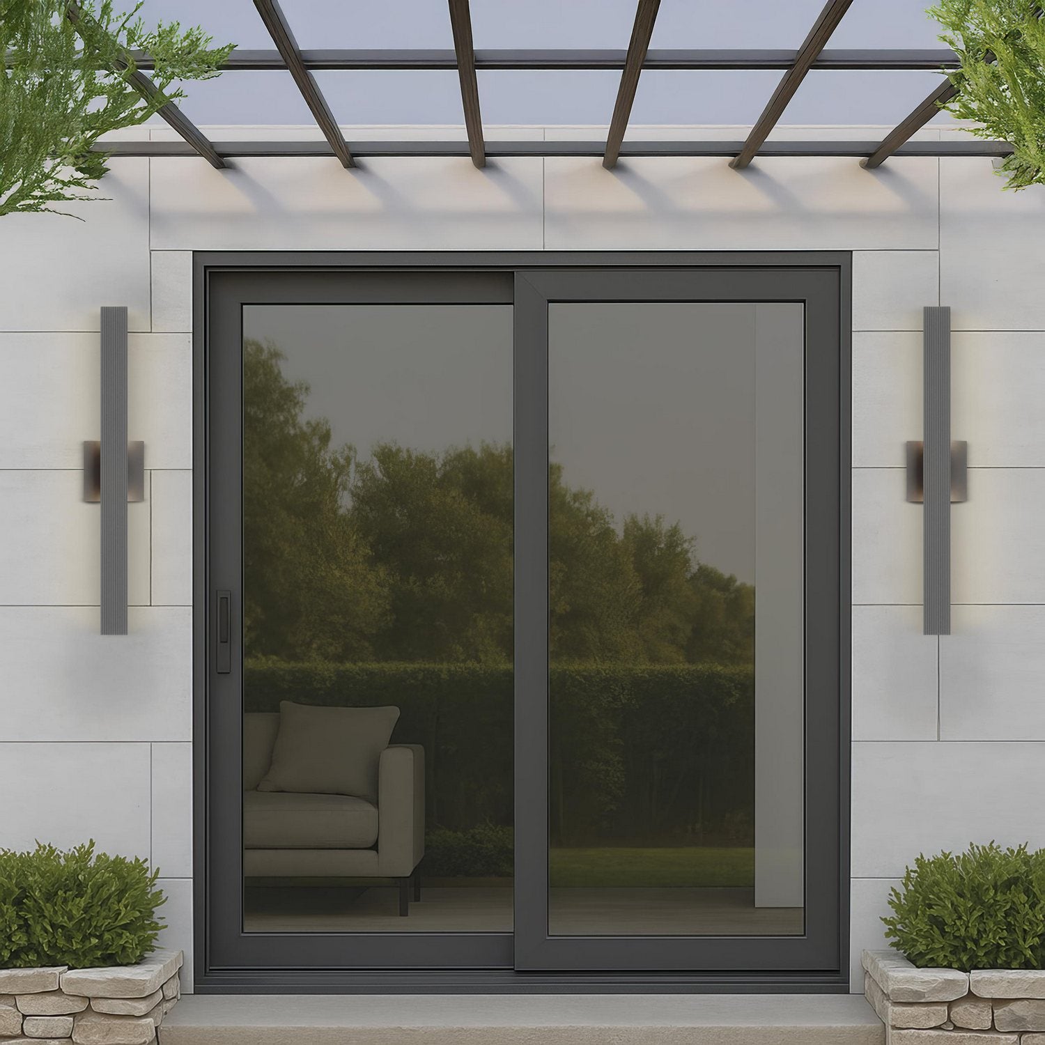 Golden - 8432-OWL24 SGY - LED Outdoor Wall Mount - Enso - Smooth Gray