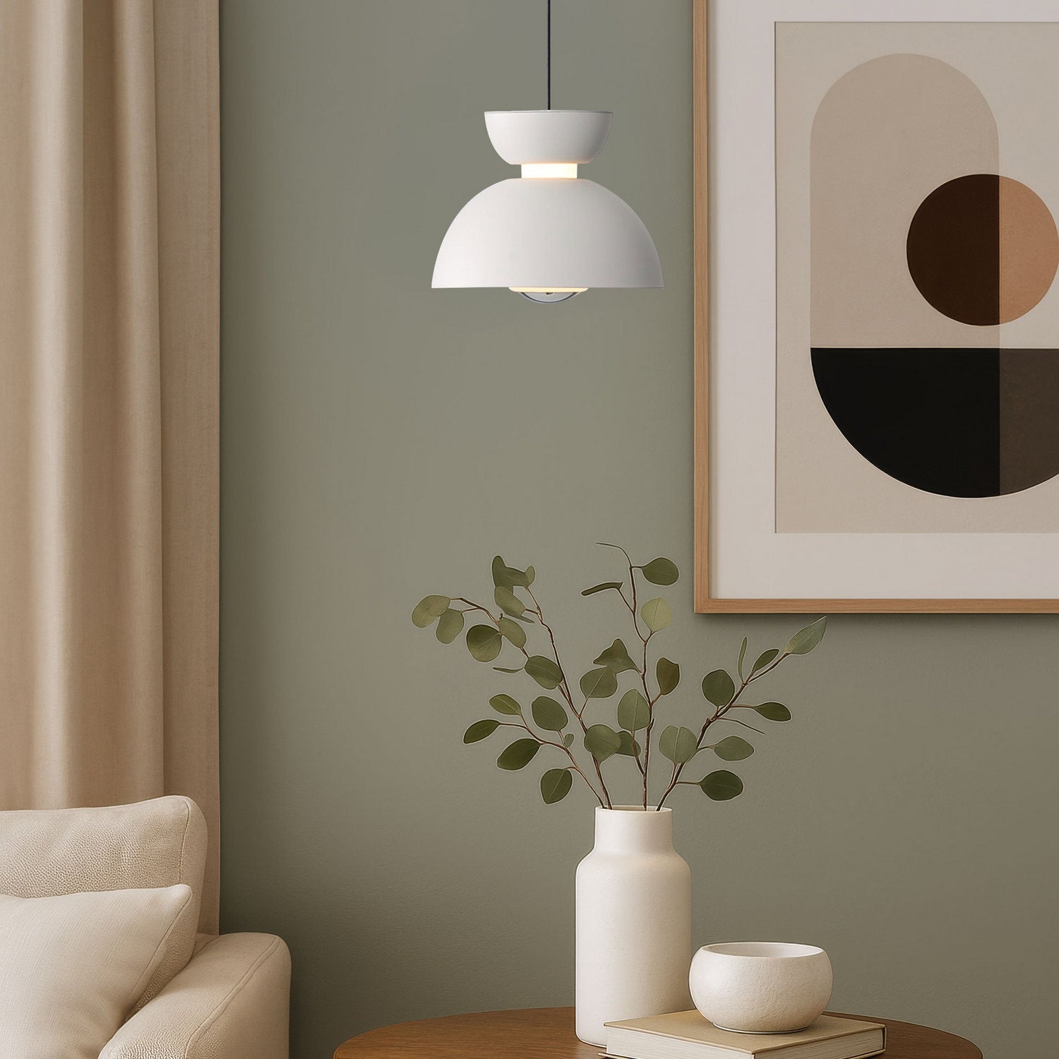 Golden - 1816-2S SNW-CH - LED Pendant - Vintra - Sand White